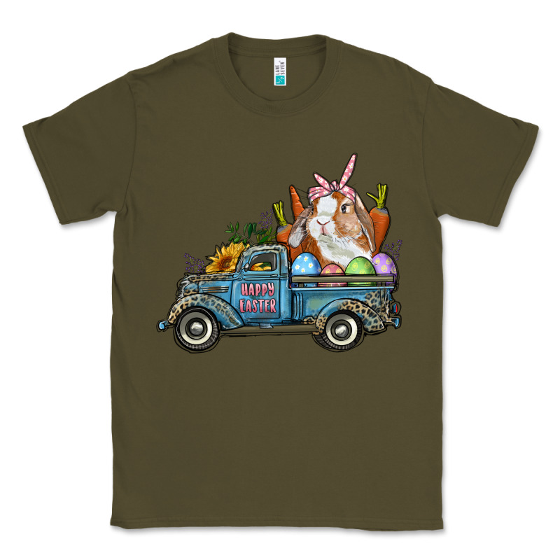 Happy Easter Truck With Bunny Eggs And Carrot Classic Tee by RanaPortraitStore | Teevron