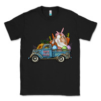 Black Happy Easter Truck with Bunny Eggs And Carrot Classic Tee - RanaPortraitStore