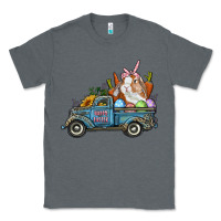 Charcoal Heather Happy Easter Truck with Bunny Eggs And Carrot Classic Tee - RanaPortraitStore
