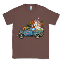 Chestnut Happy Easter Truck with Bunny Eggs And Carrot Classic Tee - RanaPortraitStore