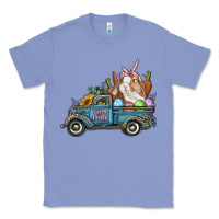 Colony Blue Happy Easter Truck with Bunny Eggs And Carrot Classic Tee - RanaPortraitStore