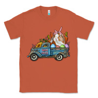 Copper Happy Easter Truck with Bunny Eggs And Carrot Classic Tee - RanaPortraitStore