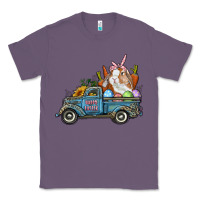 Lavender Happy Easter Truck with Bunny Eggs And Carrot Classic Tee - RanaPortraitStore