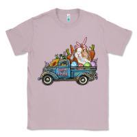 Lilac Happy Easter Truck with Bunny Eggs And Carrot Classic Tee - RanaPortraitStore