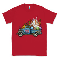 Red Happy Easter Truck with Bunny Eggs And Carrot Classic Tee - RanaPortraitStore