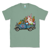 Sage Happy Easter Truck with Bunny Eggs And Carrot Classic Tee - RanaPortraitStore