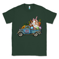 Sports Green Happy Easter Truck with Bunny Eggs And Carrot Classic Tee - RanaPortraitStore