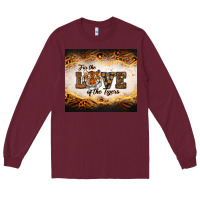 Burgundy love of the tigers Long Sleeve Tee - RanaPortraitStore
