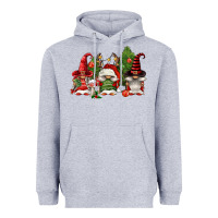 Heather Grey christmas gnomies Heavyweight Hoodie - FaDigitalArtStudio