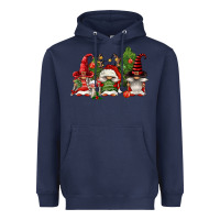 Navy christmas gnomies Heavyweight Hoodie - FaDigitalArtStudio