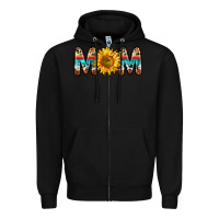 Black mom sunflower Zipper Hoodie - Zillion Design Studio