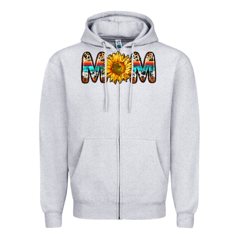 Mom Sunflower Zipper Hoodie by Zillion Design Studio | Teevron