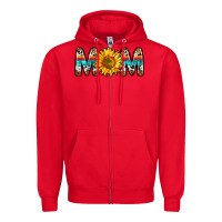 Red mom sunflower Zipper Hoodie - Zillion Design Studio