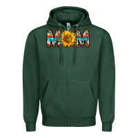 Sports Green mom sunflower Zipper Hoodie - Zillion Design Studio