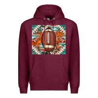 Burgundy american football serape glittertumbler Premium Hoodie - Jasminsmagicworld