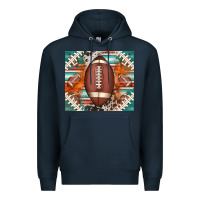Navy american football serape glittertumbler Premium Hoodie - Jasminsmagicworld