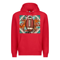 Red american football serape glittertumbler Premium Hoodie - Jasminsmagicworld