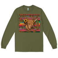 Army Green serape leopard turquoise sunflowers cow Long Sleeve Tee - RanaPortraitStore