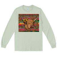 Matcha serape leopard turquoise sunflowers cow Long Sleeve Tee - RanaPortraitStore