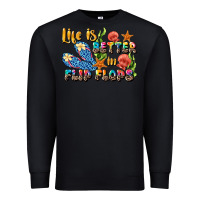 Black life is better in flip flops summer Premium Sweatshirt - JahusDesignShop