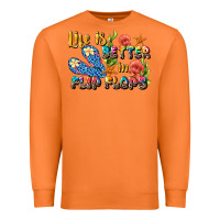 Carrot life is better in flip flops summer Premium Sweatshirt - JahusDesignShop