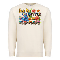 Sandshell life is better in flip flops summer Premium Sweatshirt - JahusDesignShop