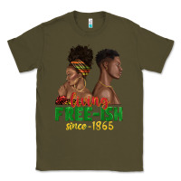 Army Green living free ish since 1865 with afro black woman a Classic Tee - texasbilliewilder