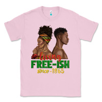 Bubblegum Pink living free ish since 1865 with afro black woman a Classic Tee - texasbilliewilder