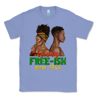 Colony Blue living free ish since 1865 with afro black woman a Classic Tee - texasbilliewilder