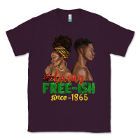 Plum living free ish since 1865 with afro black woman a Classic Tee - texasbilliewilder