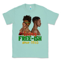 Seafoam living free ish since 1865 with afro black woman a Classic Tee - texasbilliewilder