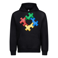 Black autism puzzle Urban Hoodie - MaliasSmallBusiness