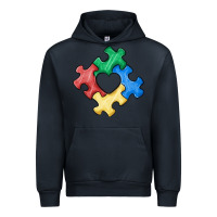 Navy autism puzzle Urban Hoodie - MaliasSmallBusiness
