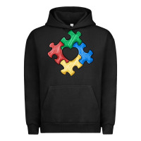 Pigment Black autism puzzle Urban Hoodie - MaliasSmallBusiness