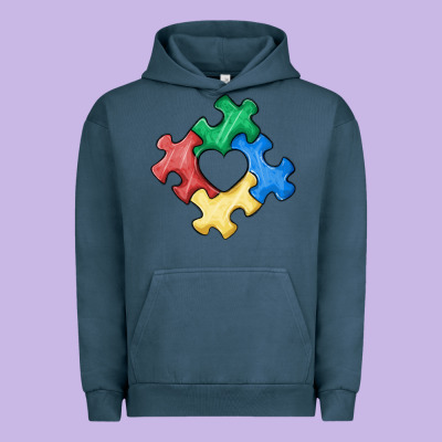 Autism Puzzle Urban Hoodie Designed By Maliassmallbusiness