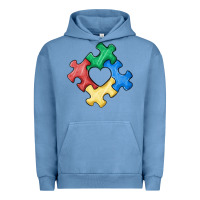 Pigment Pebble Blue autism puzzle Urban Hoodie - MaliasSmallBusiness
