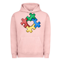Pigment Salmon autism puzzle Urban Hoodie - MaliasSmallBusiness