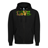 Black st patricks day gnomes shamrock horseshoes love Zipper Hoodie - RanaPortraitStore