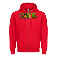 Red st patricks day gnomes shamrock horseshoes love Zipper Hoodie - RanaPortraitStore