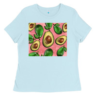 Baby Blue avacado pink tumbler Ladies Tee - BarkalooDesign
