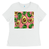 White avacado pink tumbler Ladies Tee - BarkalooDesign