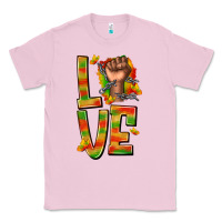 Bubblegum Pink love juneteenth with fist Classic Tee - texasbilliewilder