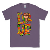 Lavender love juneteenth with fist Classic Tee - texasbilliewilder