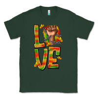 Sports Green love juneteenth with fist Classic Tee - texasbilliewilder