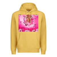 Antique Gold Breast Cancer diva Premium Hoodie - NancyCooperArtShop