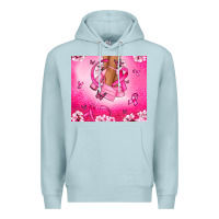 Blue Mist Breast Cancer diva Premium Hoodie - NancyCooperArtShop