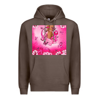 Coffee Breast Cancer diva Premium Hoodie - NancyCooperArtShop
