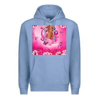 Colony Blue Breast Cancer diva Premium Hoodie - NancyCooperArtShop