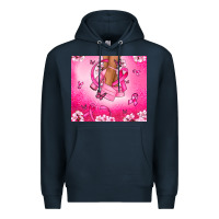 Navy Breast Cancer diva Premium Hoodie - NancyCooperArtShop