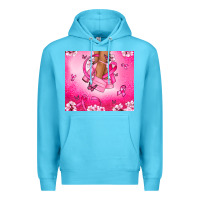 Ocean Blue Breast Cancer diva Premium Hoodie - NancyCooperArtShop